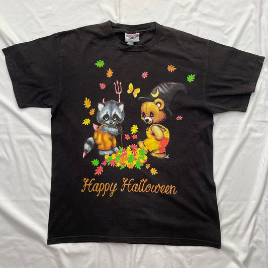 Vintage Graphic Halloween Shirt - L