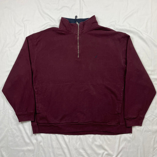 Nautica Quarter Zip Sweatshirt [Gestickt] - 2XL